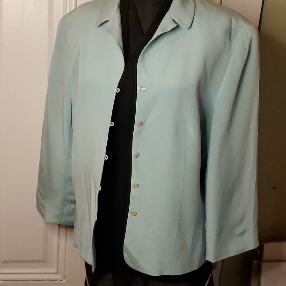 Light Blue Silk Jacket